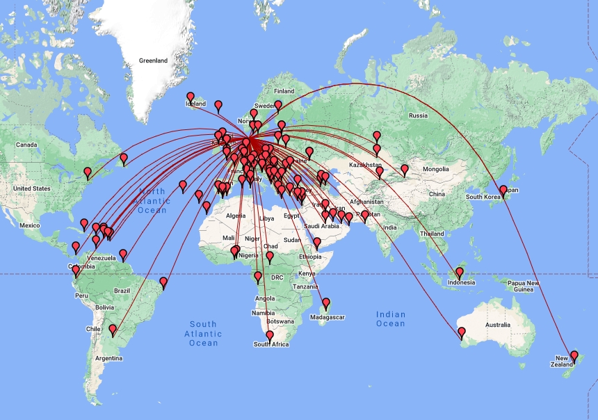 map with 100 entities