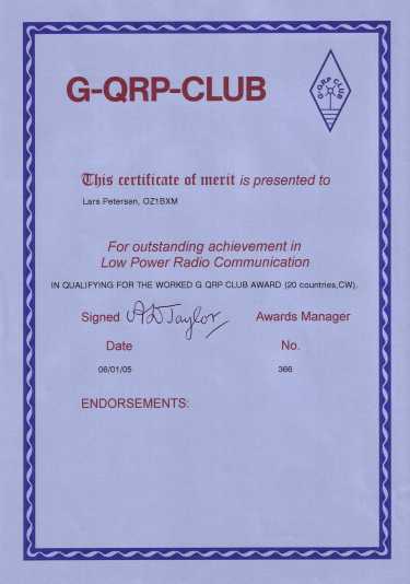 Worked G-QRP Club
