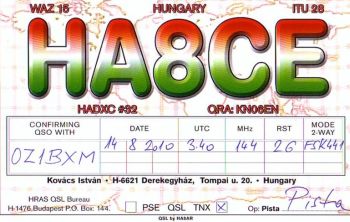 HA8CE confirming MS QSO - click to enlarge