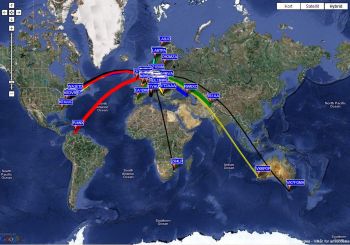 All continents "worked" with WSPR on 40 meters