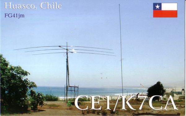 CE1/K7CA qsl card