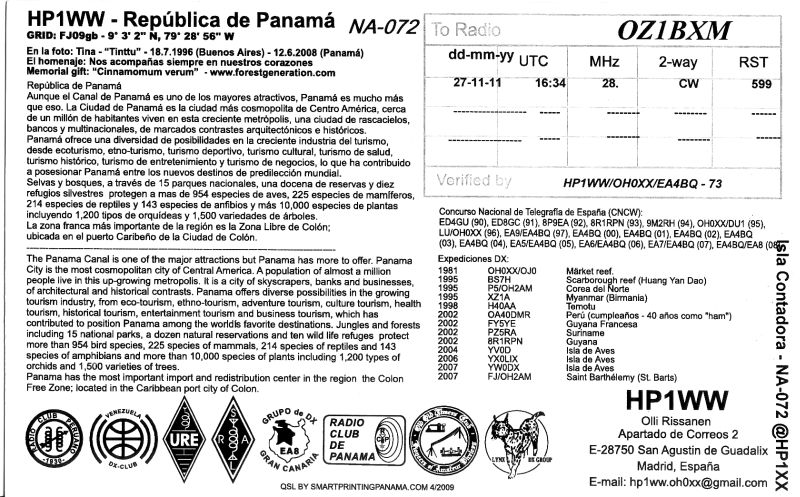 HP1WW QSL rear