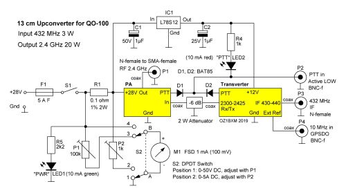 Circuit diagram, 13 cm upconverter